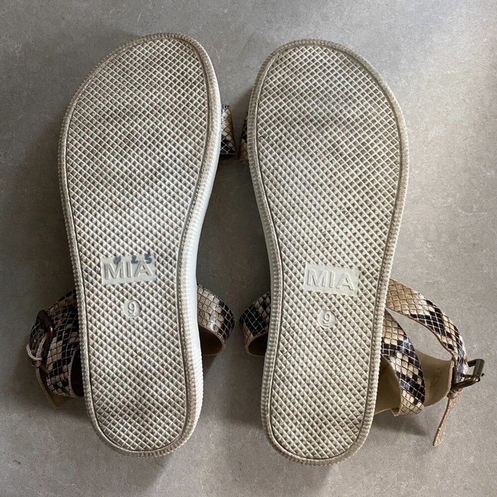 MIA Melvina Faux Snakeskin Strappy Sandal sz 9 - Picture 8 of 9